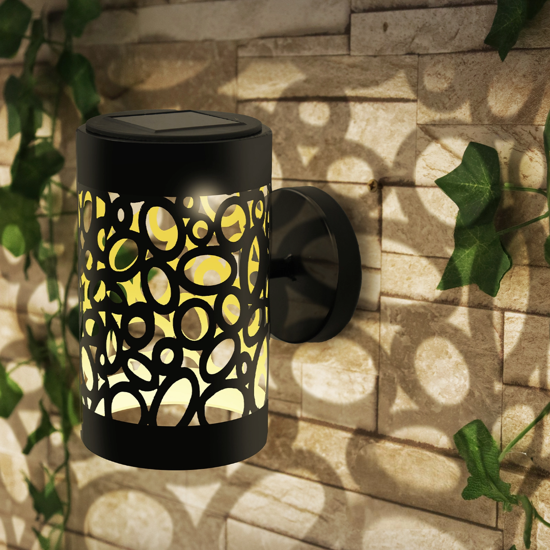 Loop Wall Mounted Solar Light Metal Garden LED Wall Lights