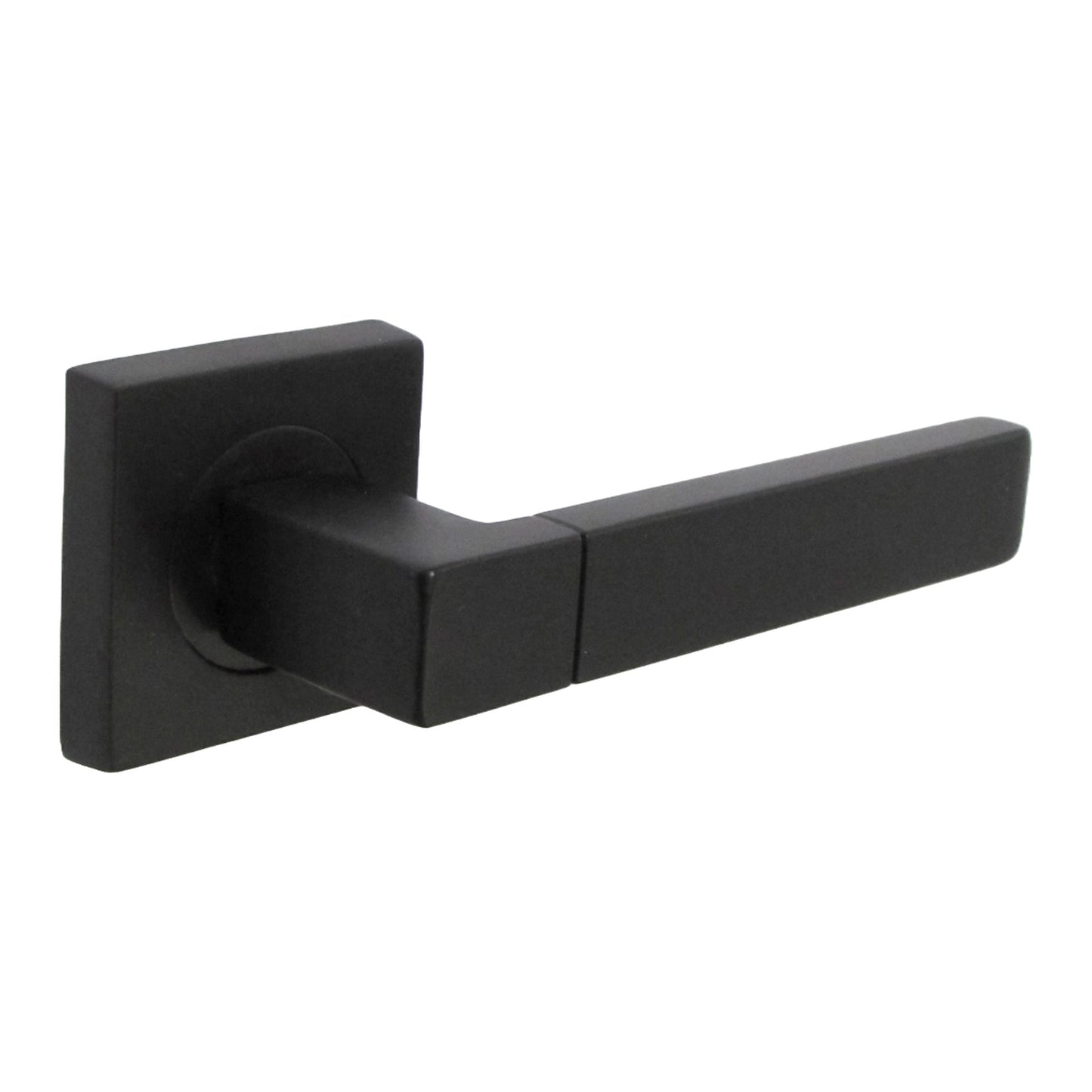 Marketplace JPG companion for Cafri Line Door Handle Matt Black Lever on Square Rose Internal Wooden Handles + 64mm Latch