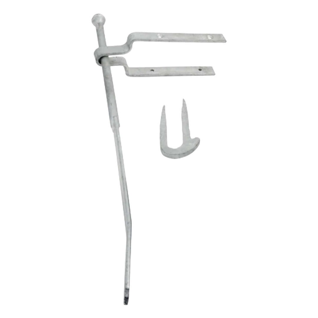 Fieldgate Spring Fastener Set Galvanised 610mm Latch for Gates with Fixings
