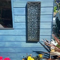 Metal Abstract Flower Solar Wall Panel Small/Large