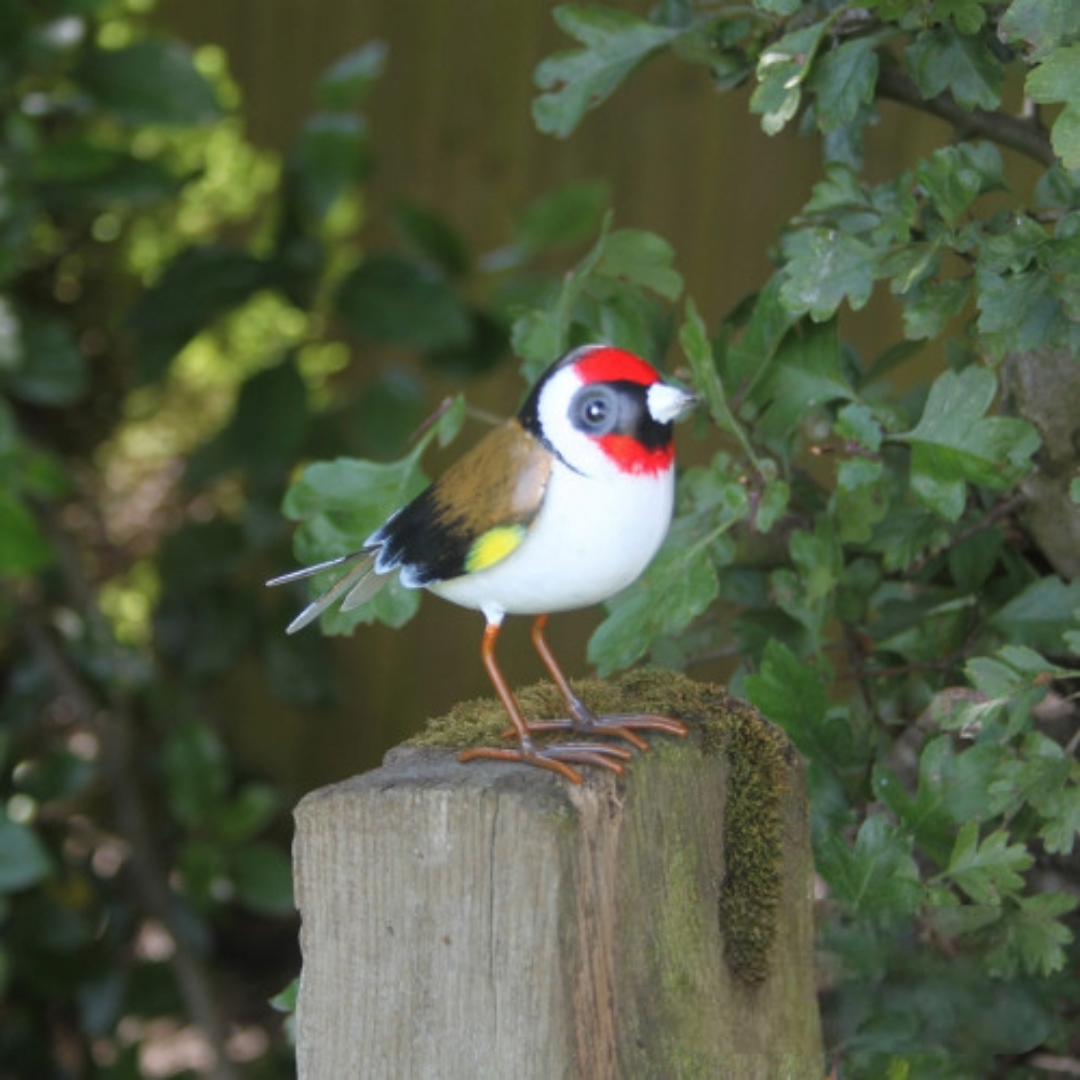 Metal Goldfinch Garden Ornament
