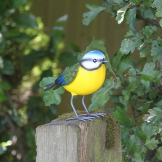 Metal Blue Tit Garden Ornament