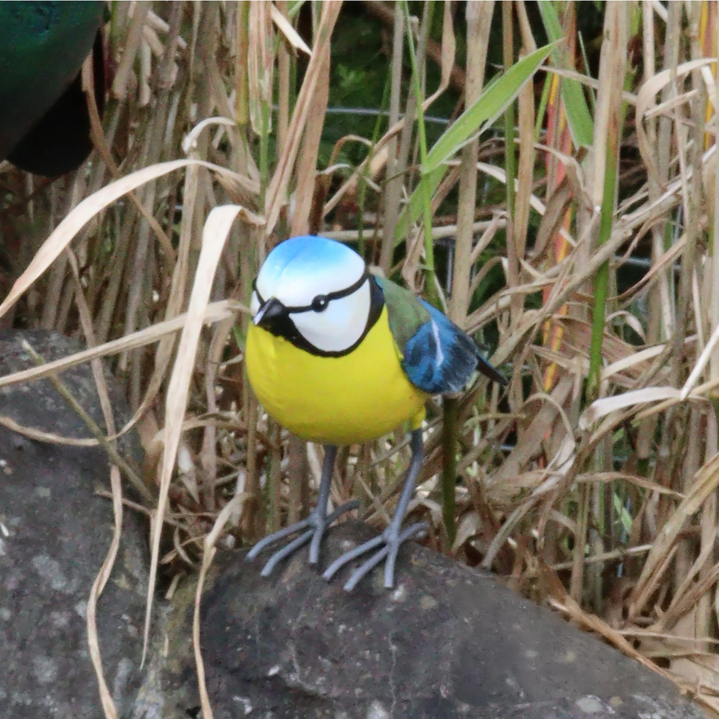 Metal Blue Tit Garden Ornament