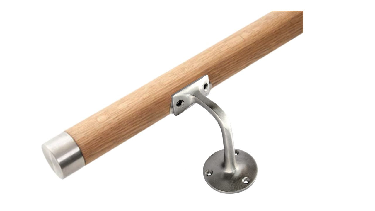 2-5 Satin Handrail Bannister Support Stair Rail Bracket