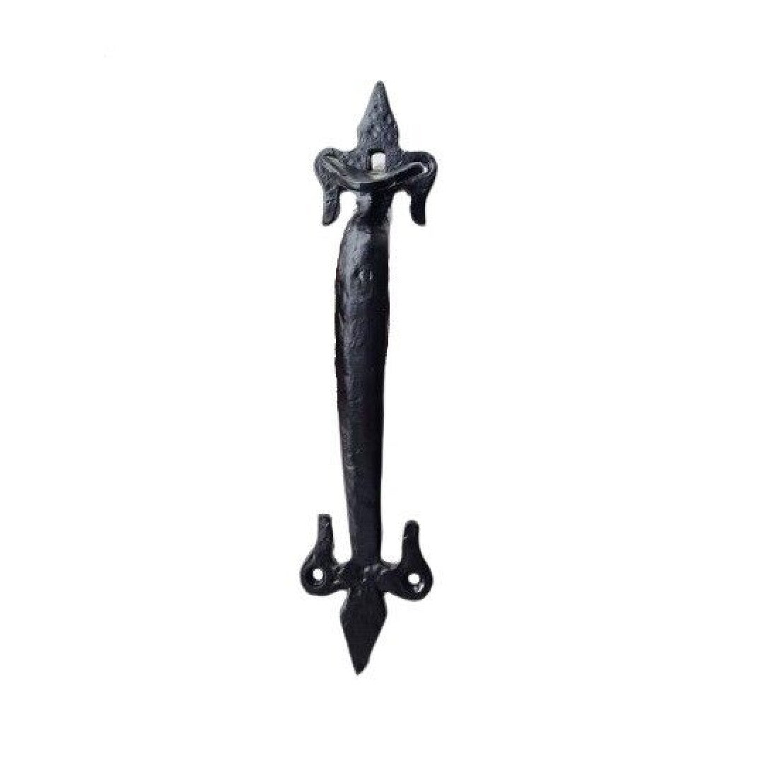 Suffolk Latch Antique Black Fleur De Lys Thumb Latch Cast Iron - Indoor/Outdoor
