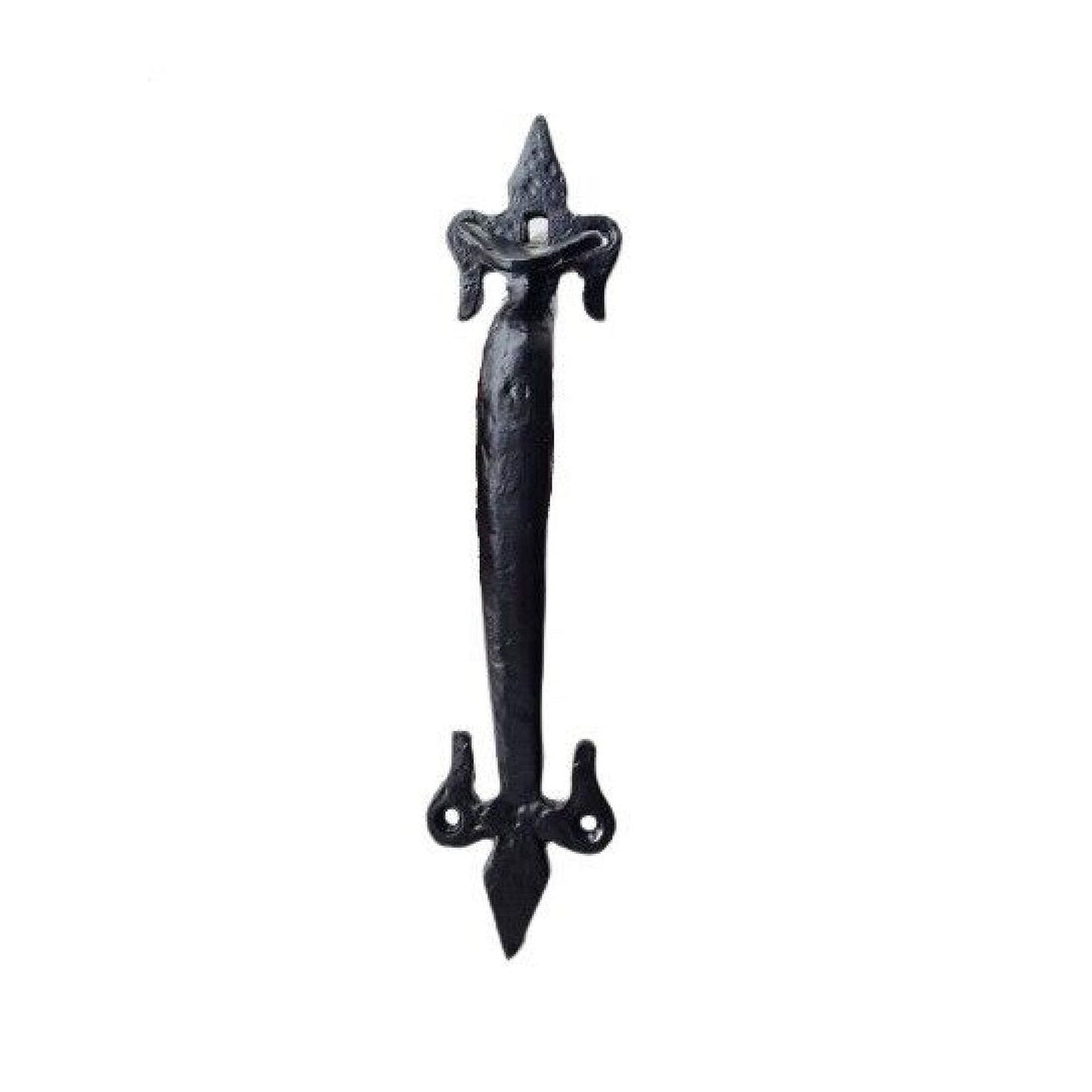 Suffolk Gate Latch Antique Black Fleur De Lys Thumb Latch Cast Iron - Indoor/Outdoor - 45mm