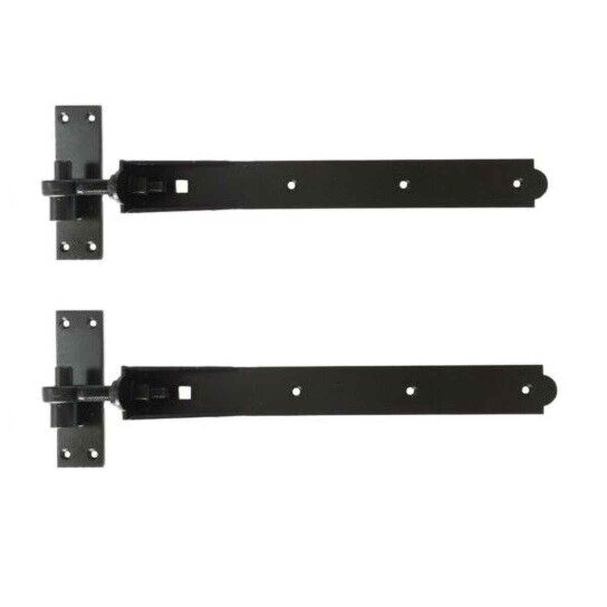 Adjustable Black Hook & Band Gate Hinge Heavy Duty Pair 8"-36"