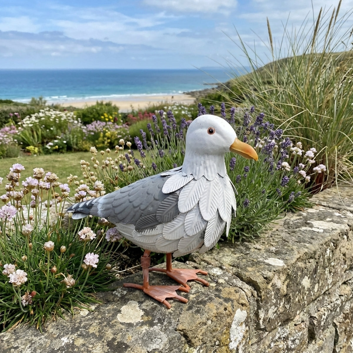 Marketplace JPG companion for Metal Seagull Garden Sculpture - 39cm x 14cm x 28cm