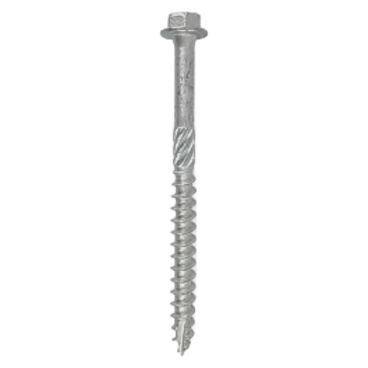 Hex Head Timber Screws 10 x 100mm Flanged Thread Cutting , Pack of 50