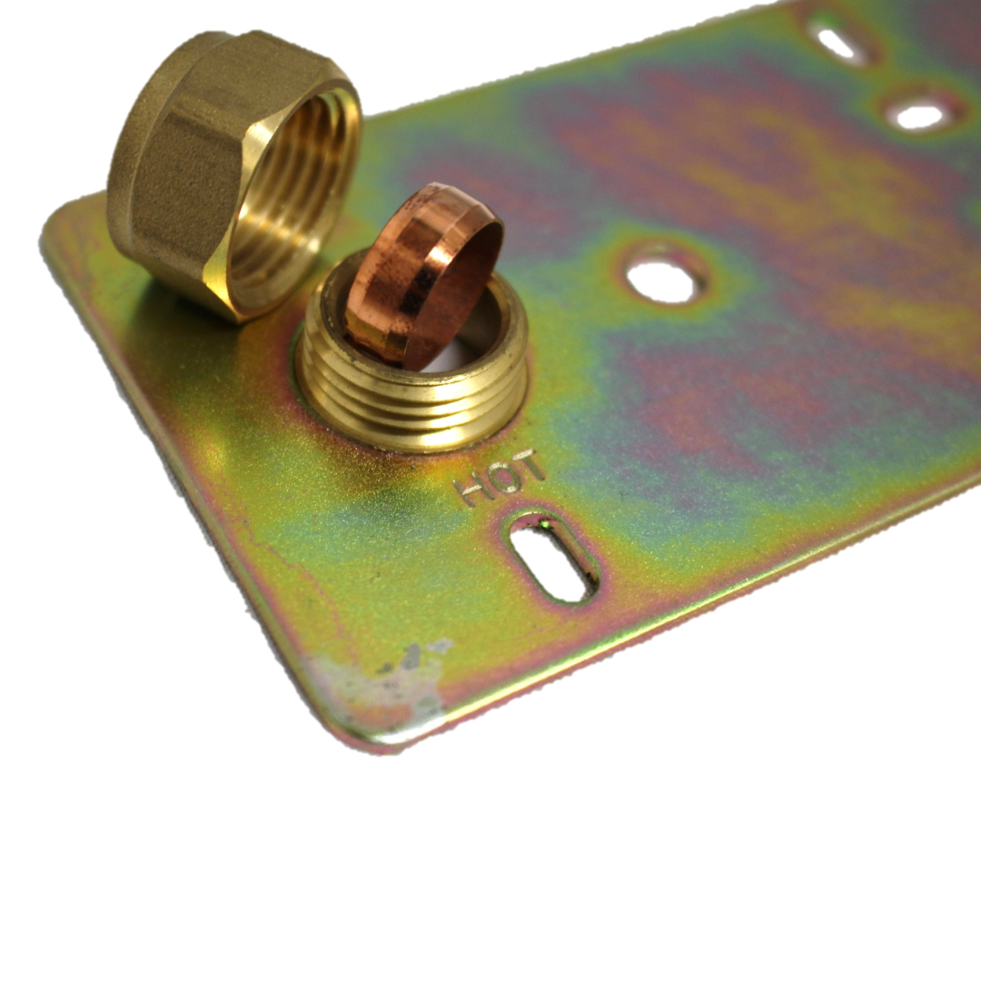 Shower Fixings Plate Concealed for Exposed Bar Valve 150mm