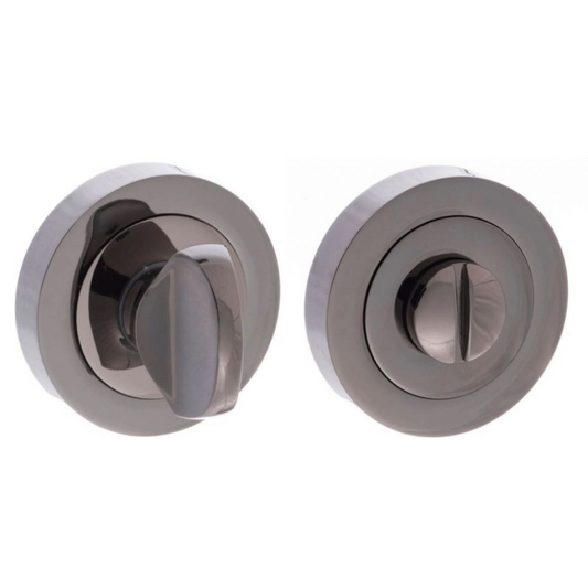 Bathroom / WC Door THUMB TURN & Release Black Nickel