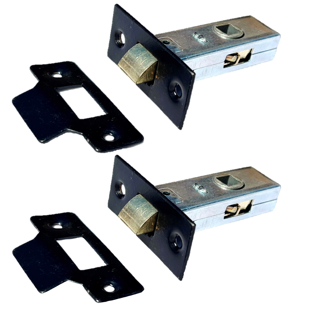 MORTICE TUBULAR LATCH 2.5" 63mm Internal Door Catch Handle BLACK 1-10