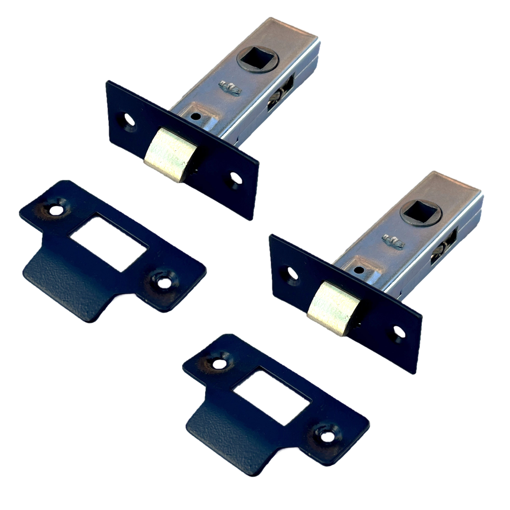 MORTICE TUBULAR LATCH 2.5" 63mm Internal Door Catch Handle BLACK 1-10