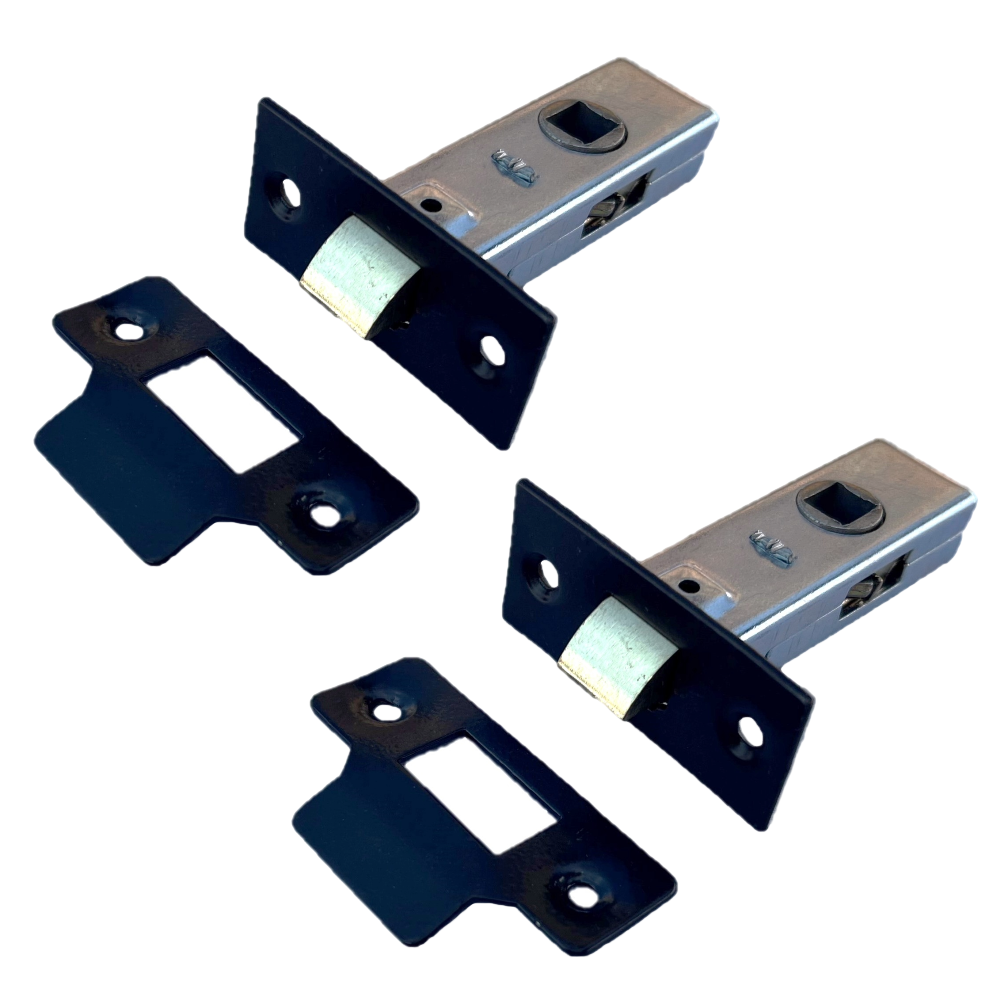 MORTICE TUBULAR LATCH 2.5" 63mm Internal Door Catch Handle BLACK 1-10