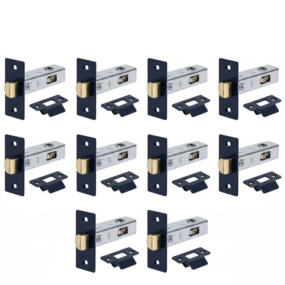 Mortice Tubular Gate Latch 2.5" 63mm Internal Door Catch Handle Black 1-10