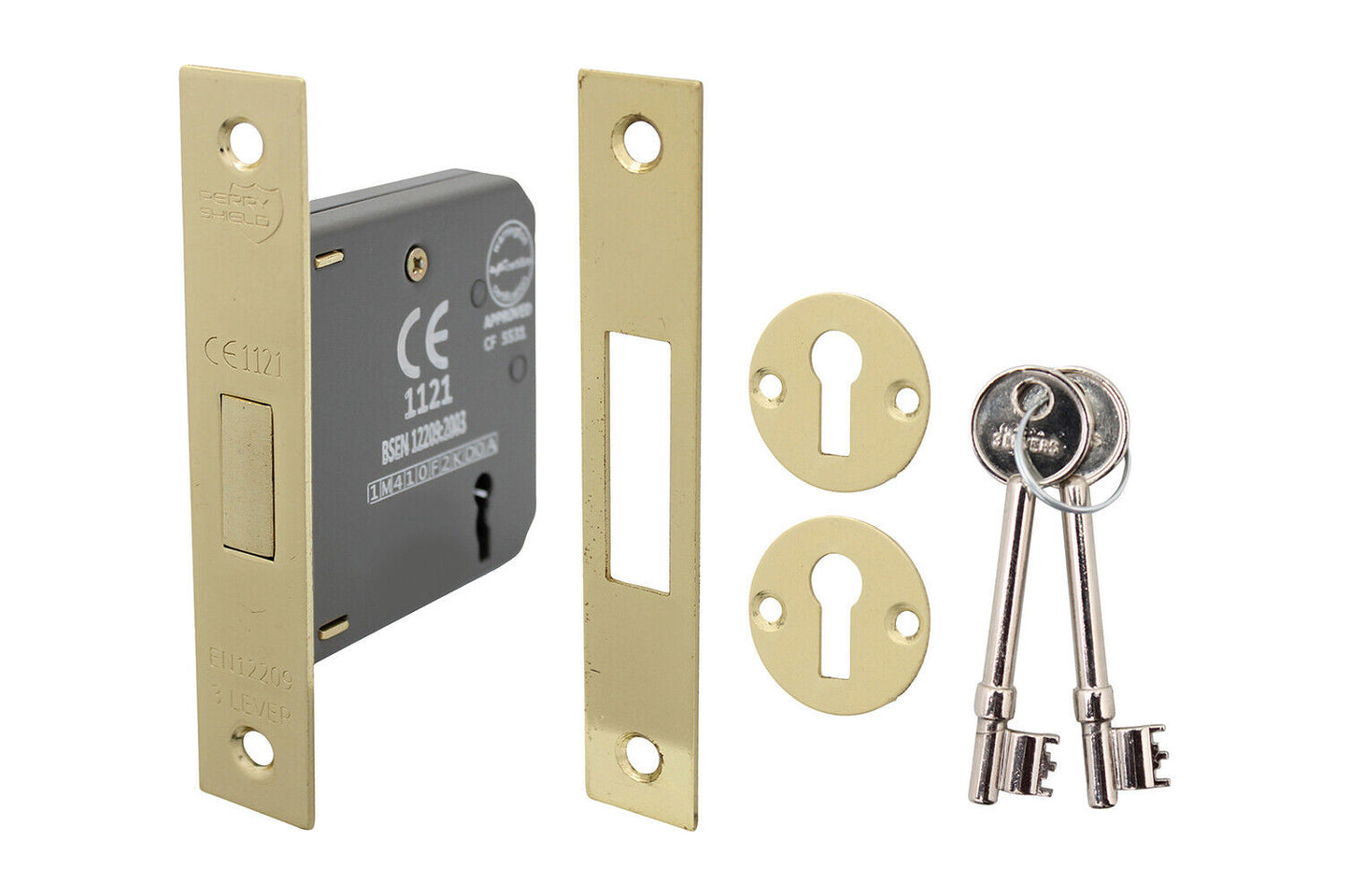 PERRY SHIELD 2.5" CE CERTIFIRE 3 LEVER DEADLOCK WITH REMOVABLE PLATE FD60 S D7