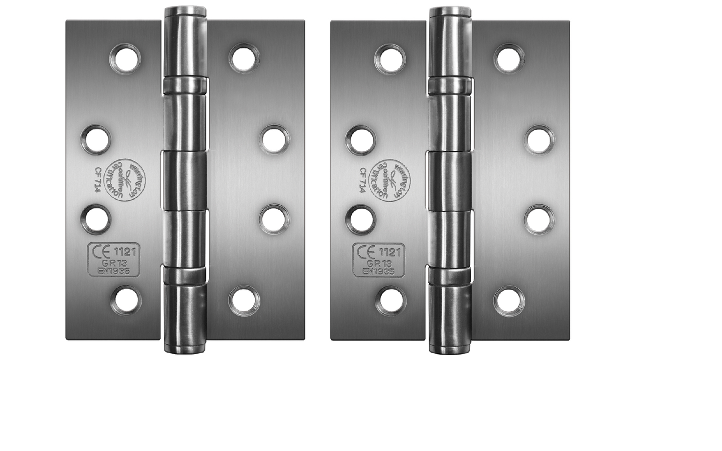 PERRY SATIN 100mm Stainless Steel Ball Bearing Fire Door Hinges Grade 11 D11