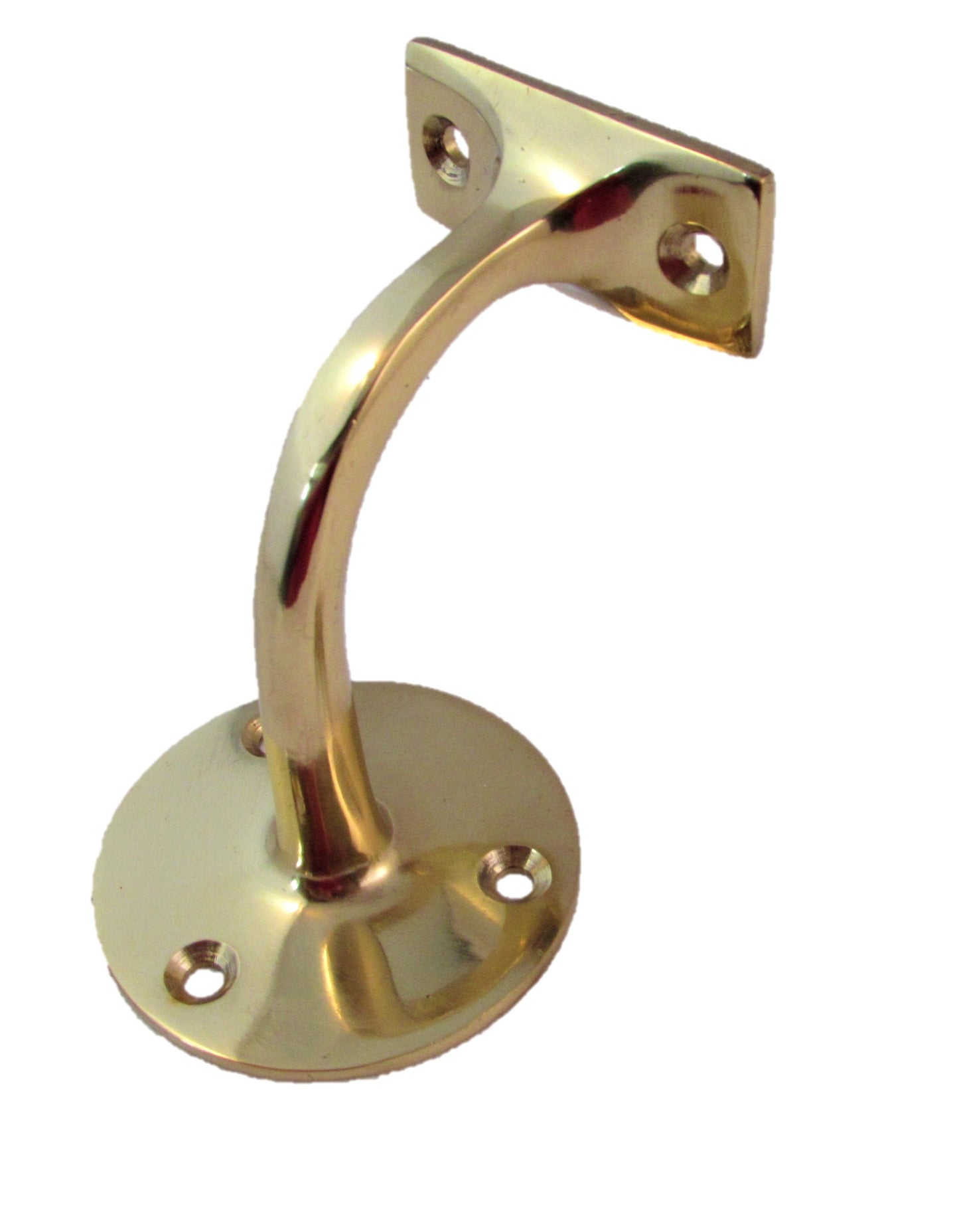 2-5 Brass Finish Handrail Bannister Support Stair Rail Bracket Fixing D25