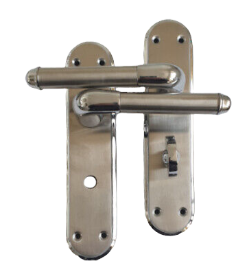 Door Handles CHROME Satin Duo Interior BATHROOM W/C Marina Deluxe Modern D1