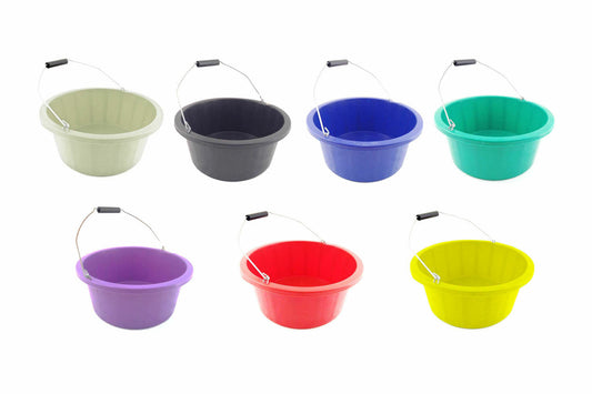 Perry Equestrian Premium Horses Pony 15L Shallow Feeder Multi Purpose Bucket D29