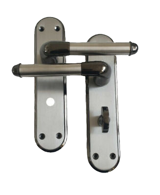 Door Handles Black Nickle Satin Duo Interior BATHROOM Marina Deluxe Modern D2