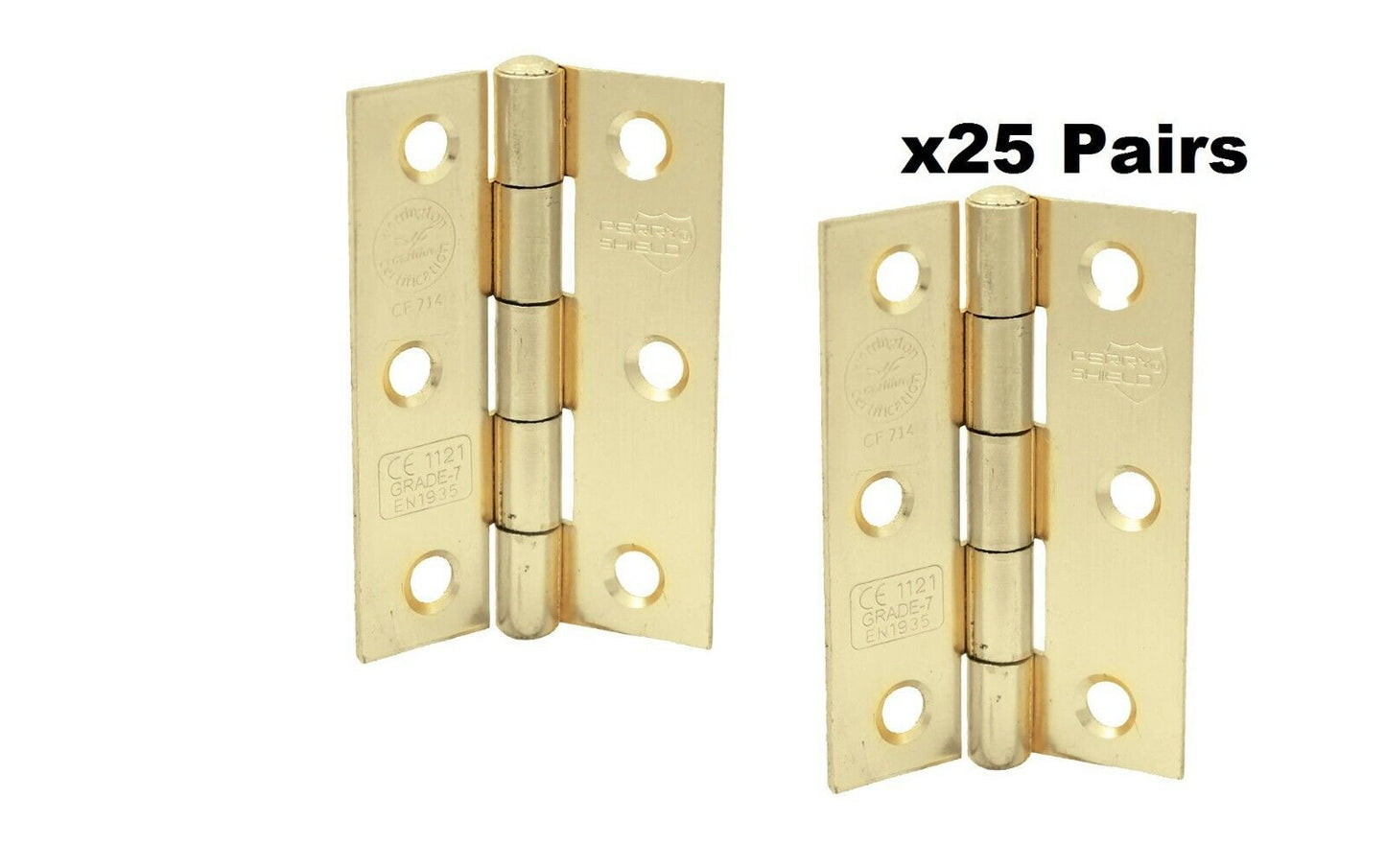 Perry 100MM Shield Grade CE7 Certifire Fire Door Butt Hinge W/ Butt Tip Pin D11