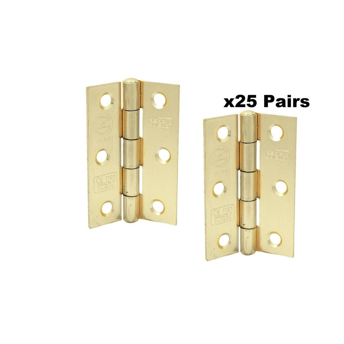 Perry 100MM Shield Grade CE7 Certifire Fire Door Butt Hinge W/ Butt Tip Pin D11