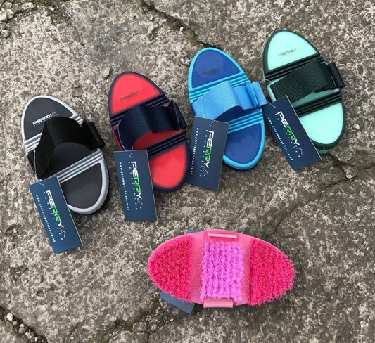 Perry Equestrian Ergonomic Flexible Body Brush Horse Pony Grooming Brush Pet D3