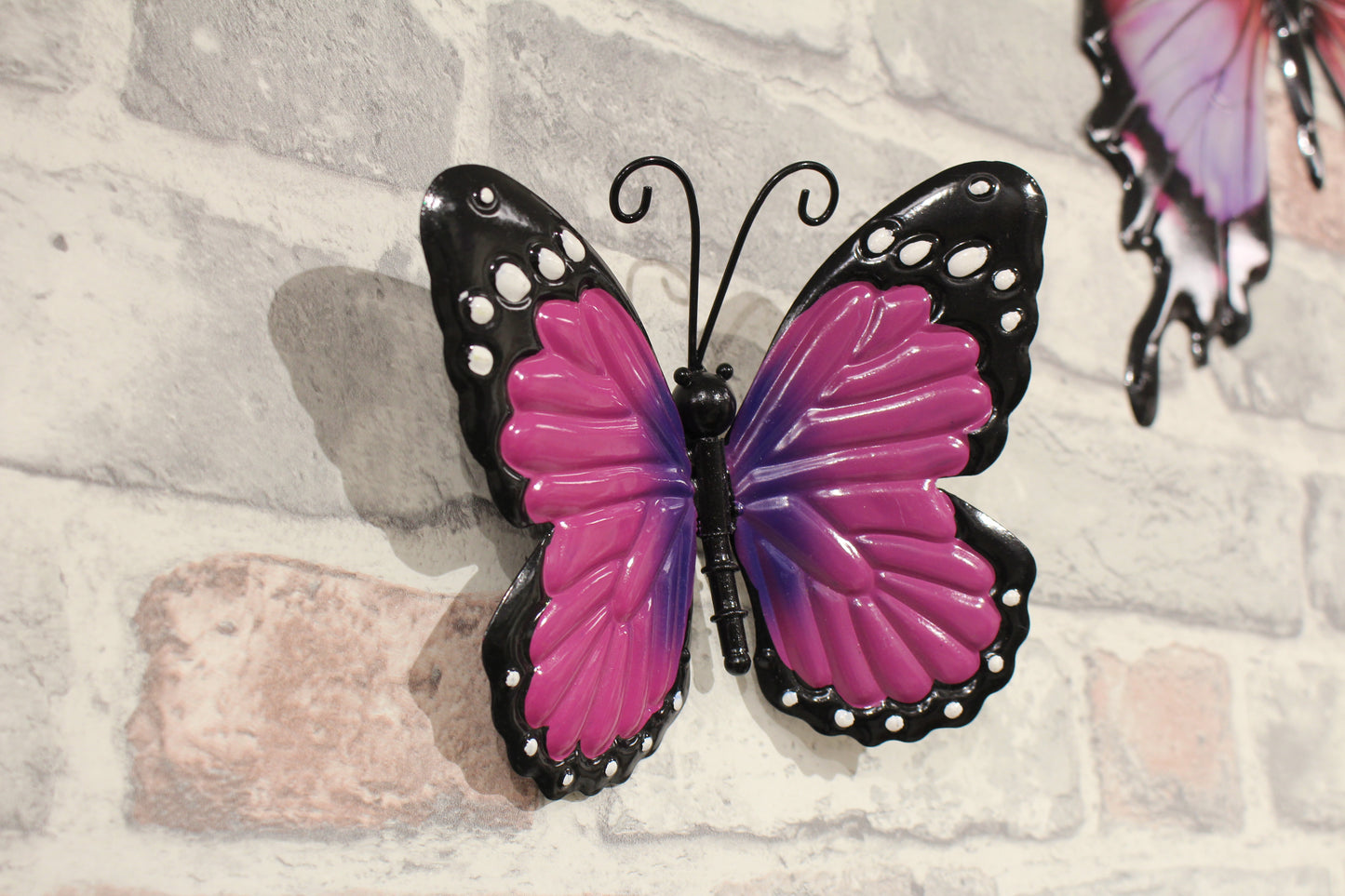 Metal Butterfly Red Orange Blue Purple