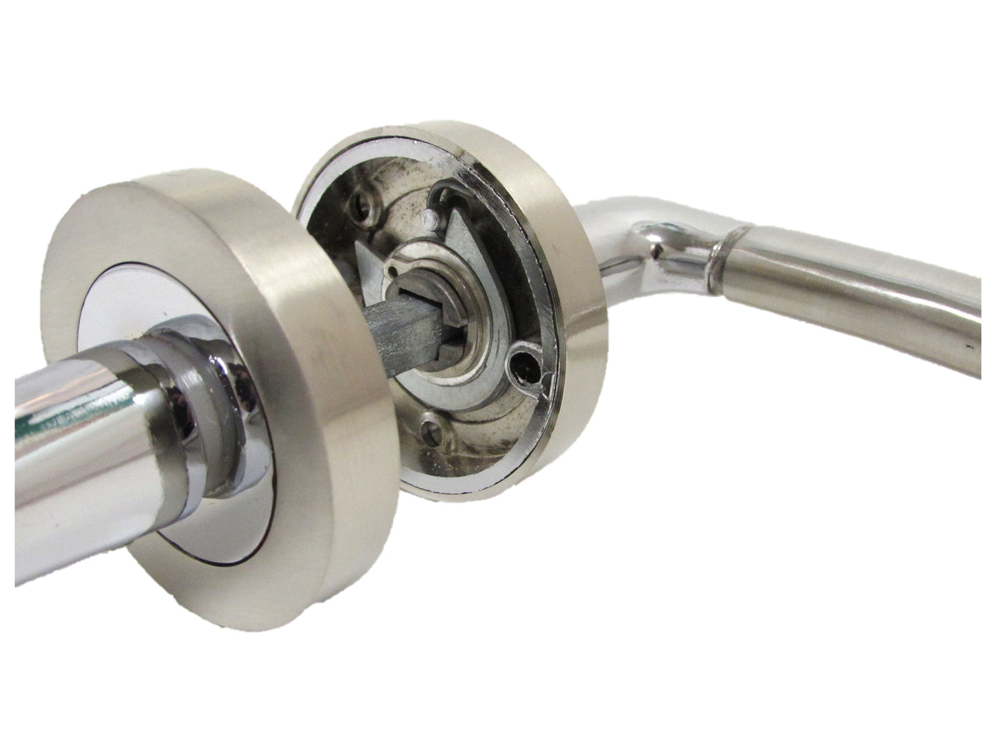 Multipack Indiana Style Chrome Satin Nickle Finish Latch Door Handle Round Rose