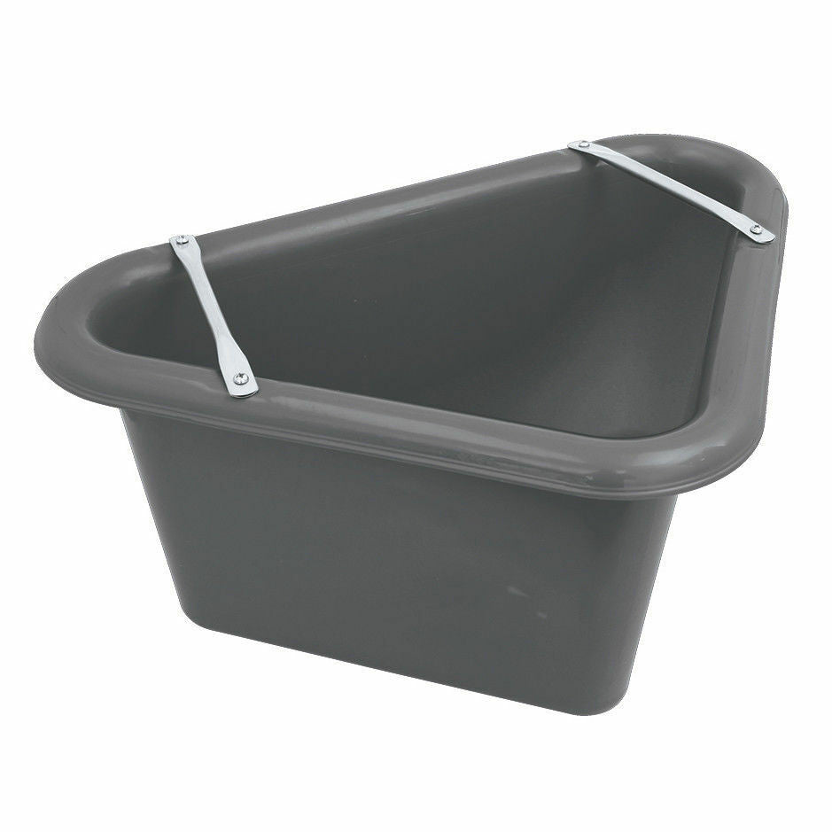 Perry Equestrian Triangular Feed Manger Stable Horse Water + Support Bracket