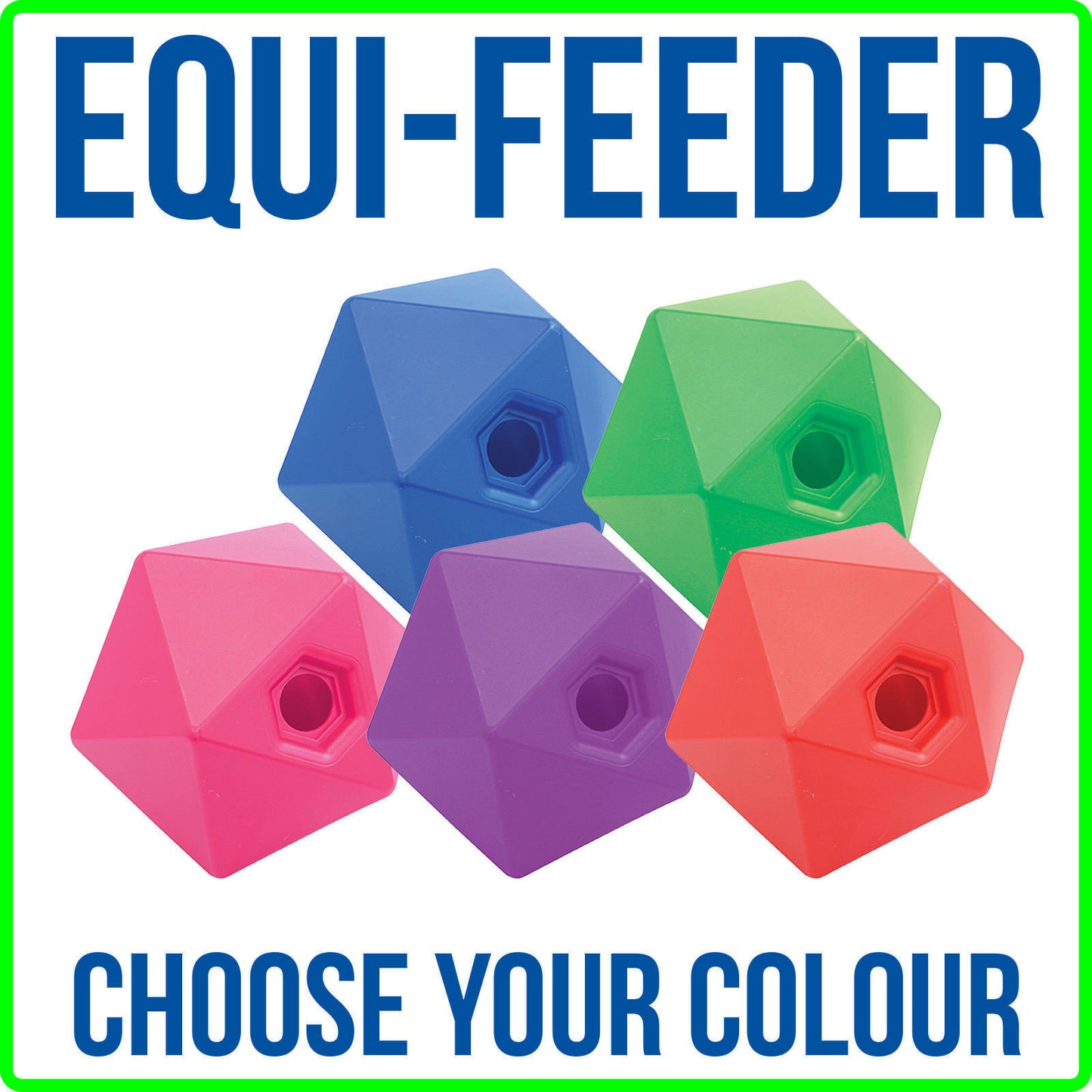 Perry Equestrian Equi-Feeder One Piece Moulded Feed Ball Boredom Treat Horse D5