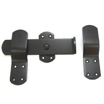 BLACK FINISH HEAVY DUTY KICK OVER STABLE DOOR LATCH GATE CATCH D1