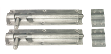 2 PACK 6" GALVANISED TOWER BOLT Gate Shed Slide Latch Lock Bolts Heavy Duty D1