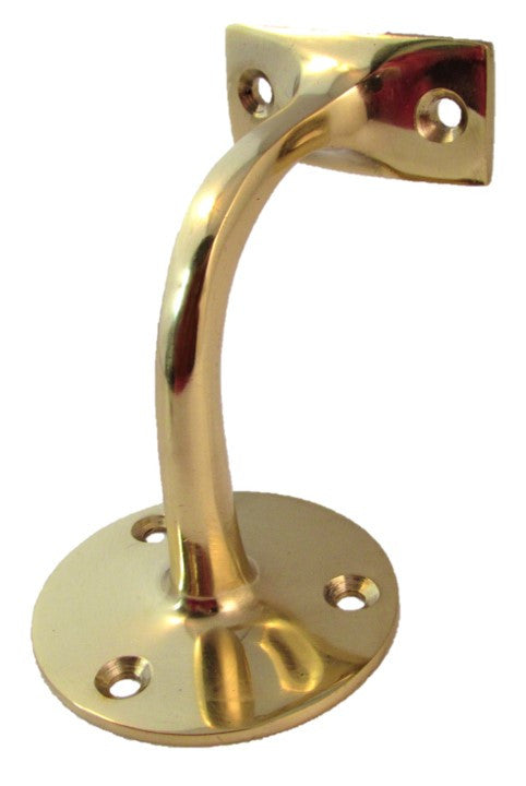 2-5 Brass Finish Handrail Bannister Support Stair Rail Bracket Fixing D25