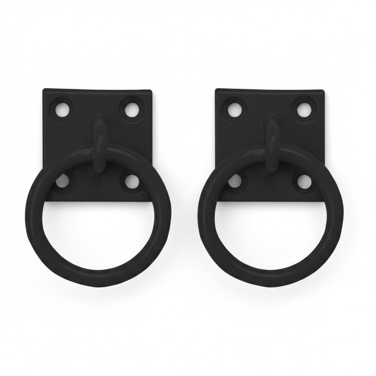 Perry Equestrian 2 Pack Tie Ring on 50mm Plate Stable Tie Up Ring Horse Pony