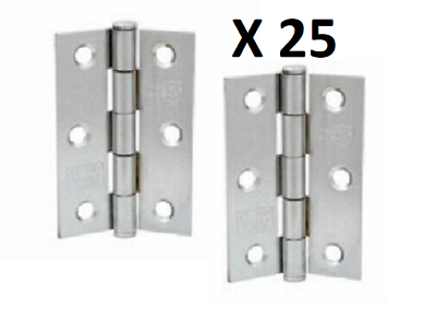 Perry 75mm Shield Grade CE7 Certifire Fire Door Butt Hinge With Spun Pin FD60 D1