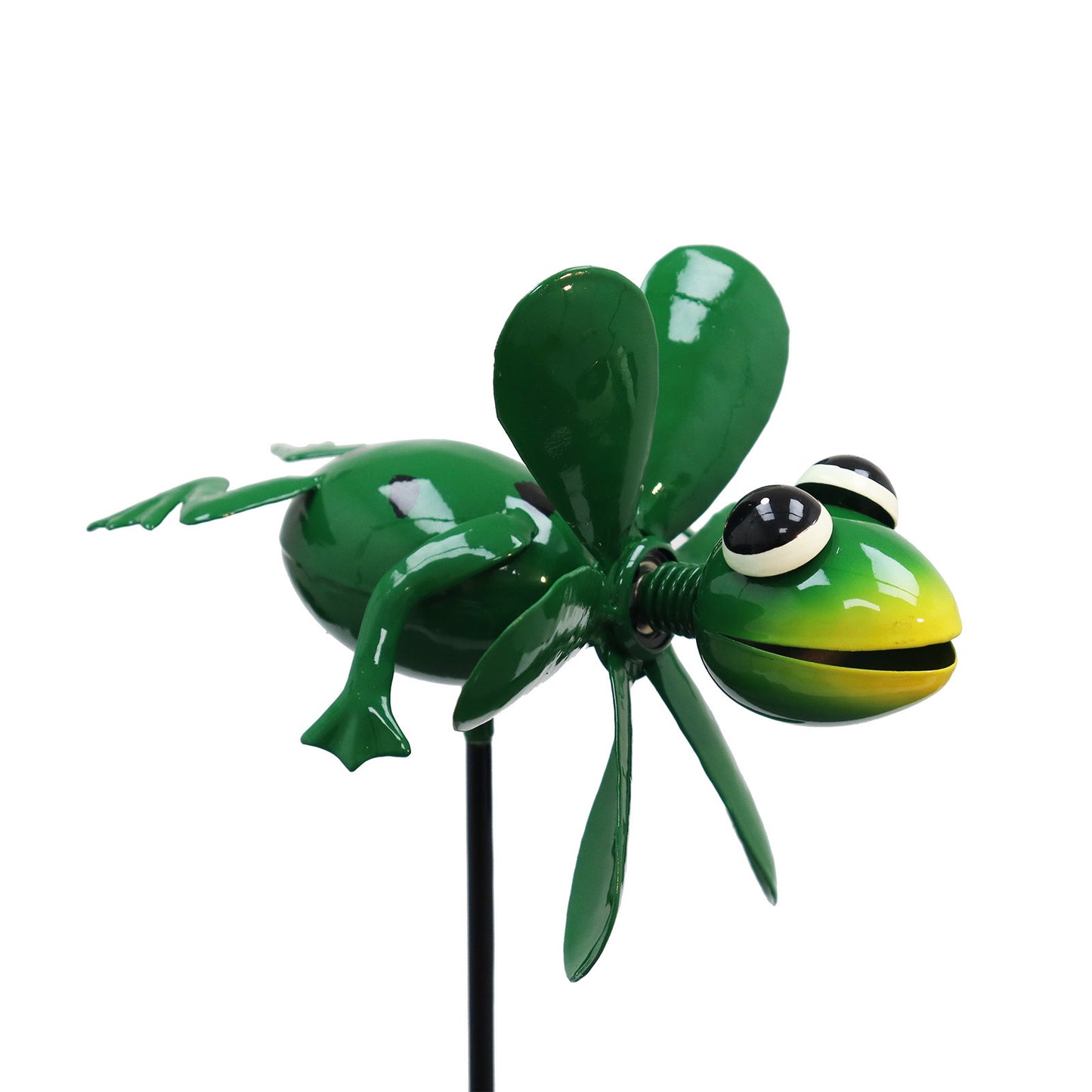 Metal Spinning Frog Garden Stake
