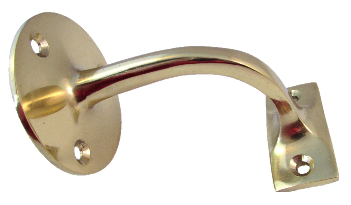 2-5 Brass Finish Handrail Bannister Support Stair Rail Bracket Fixing D25