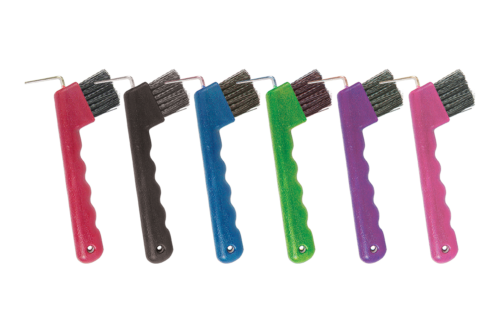 Perry Equestrian Hoof Pick With Brush & Wave Grip Handle Horse Pony D1