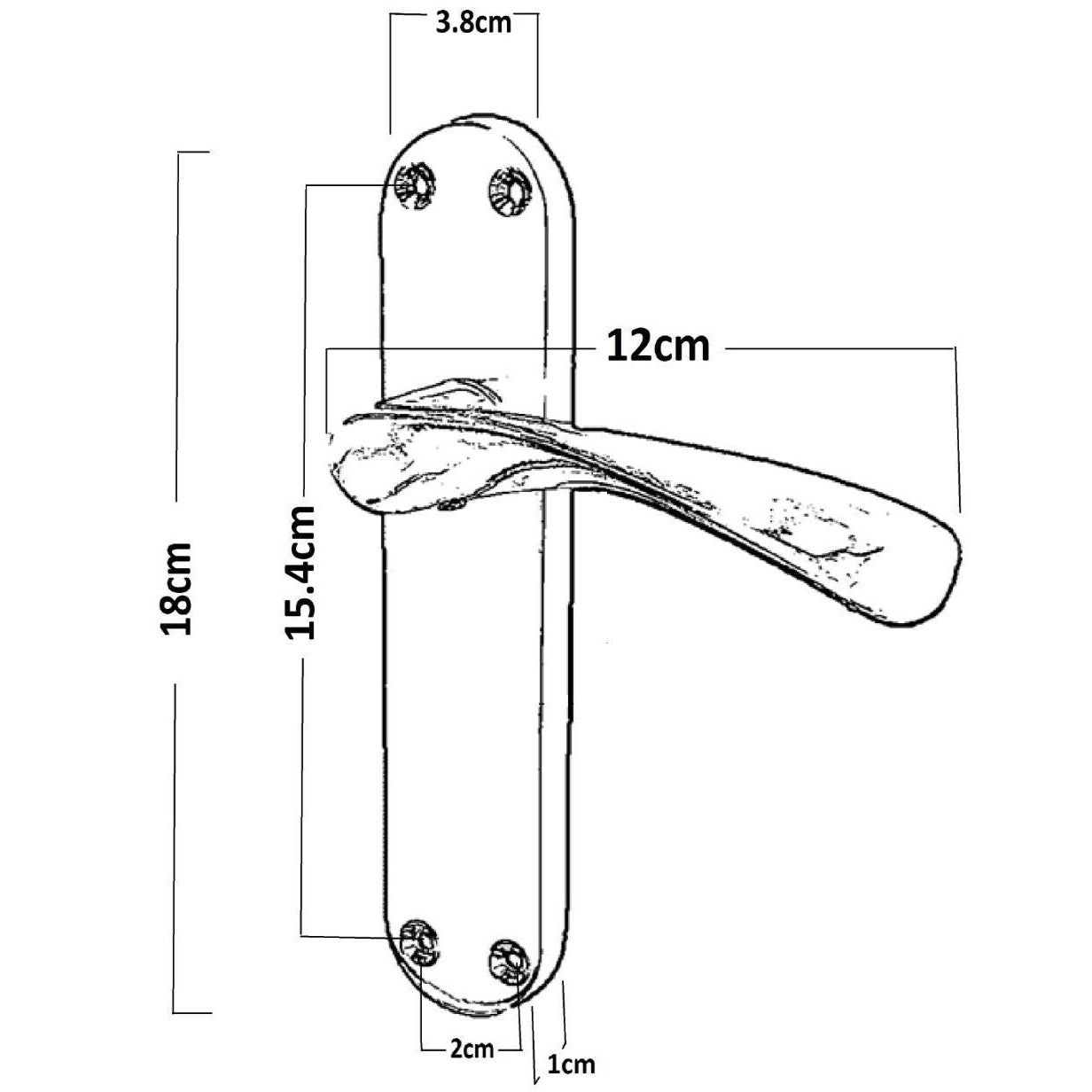 DOOR HANDLE - ARCHED HANDLES POLISHED CHROME MODERN LATCH INTERIOR 1-15 PAIRS D1