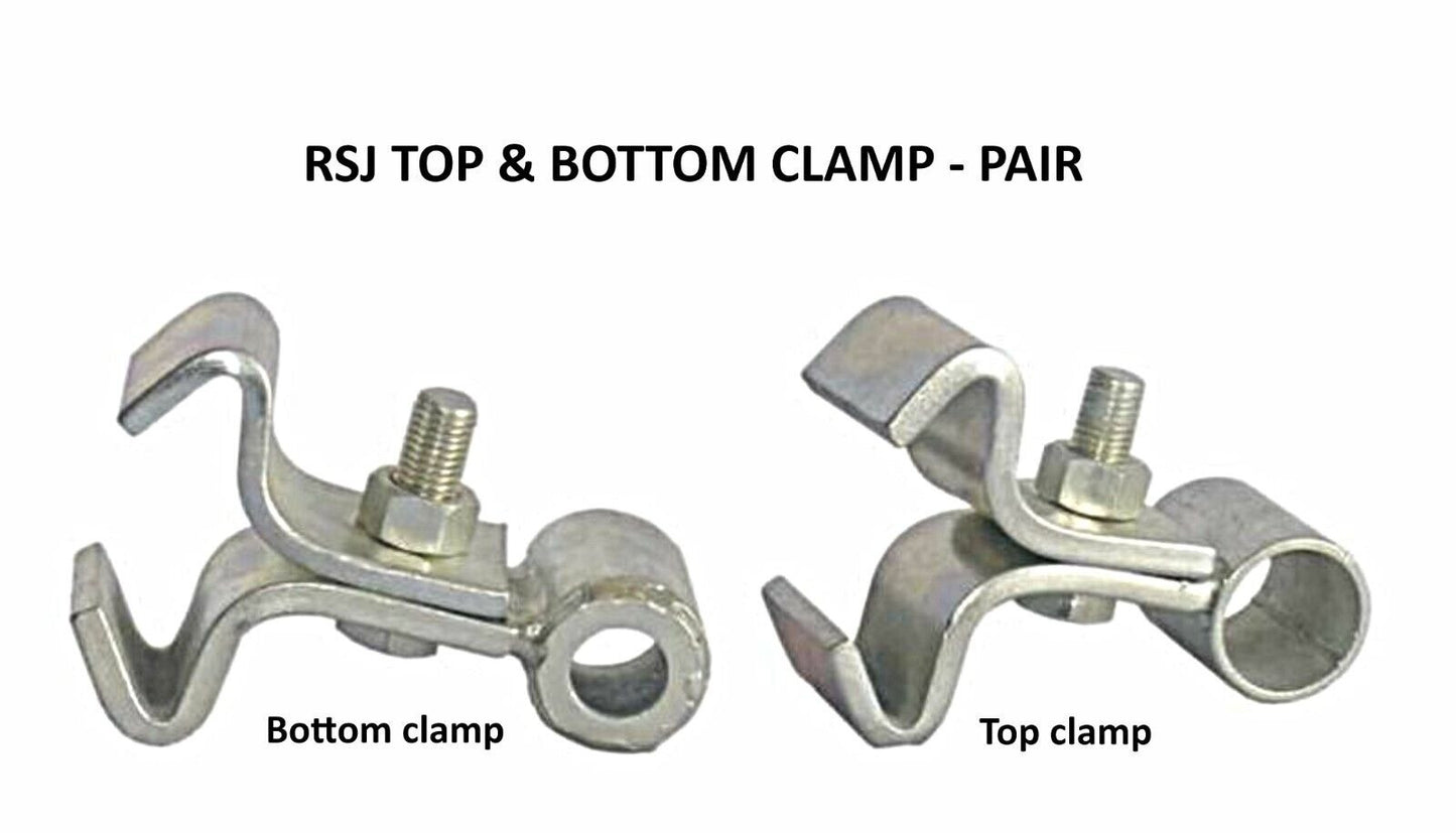 GATE HANGERS CLAMP FOR RSJ GALVANISED TOP OR BOTTOM OR BOTH - FARM FIELD