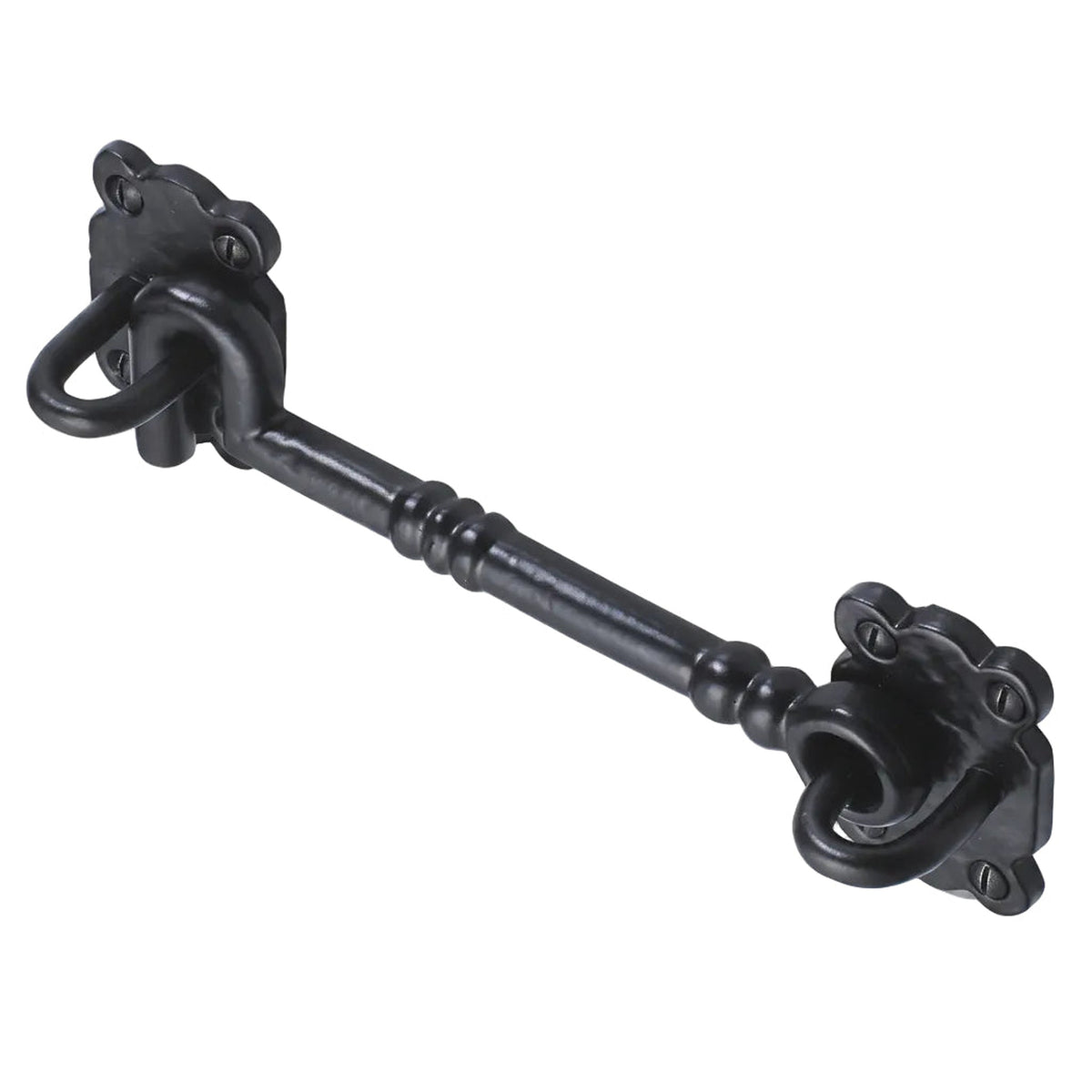 8" Black Antique Cast Cabin Hook - Door Window Shutter Holder Hold Back Open