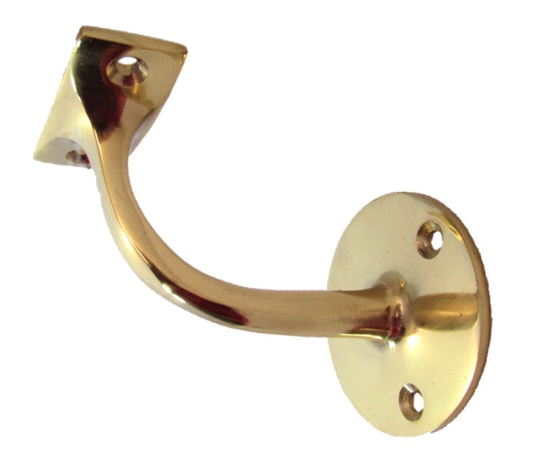 2-5 Brass Finish Handrail Bannister Support Stair Rail Bracket Fixing D25
