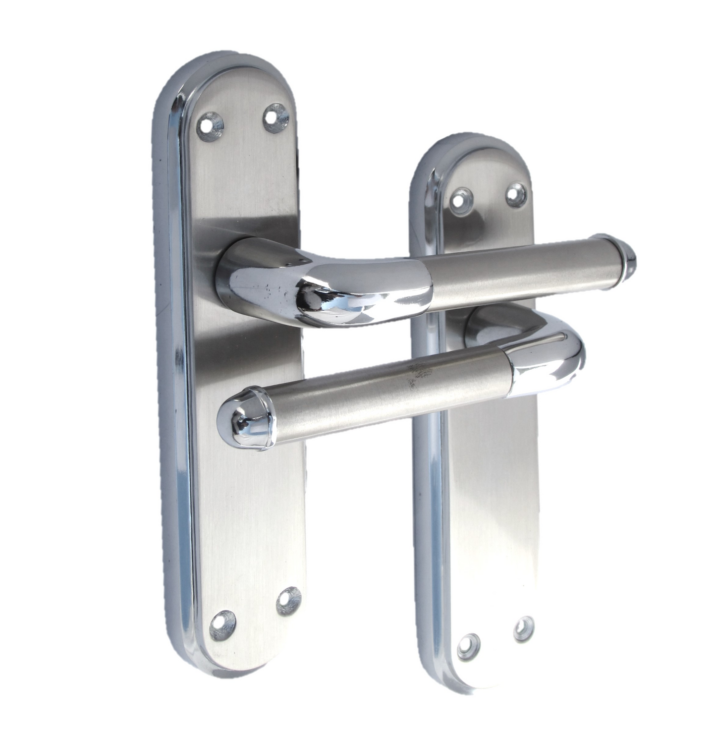 Door Handles Chrome Satin Two Tone Interior Lever Latch Marina Delux Modern D1