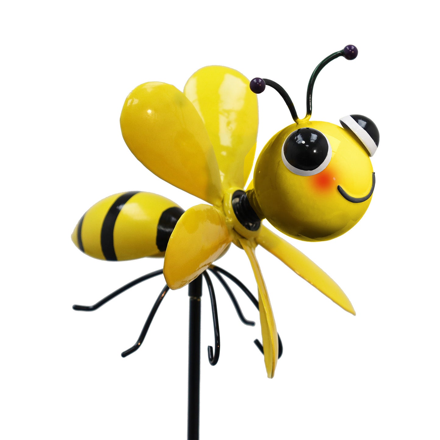 Metal Spinning Bee Garden Stake