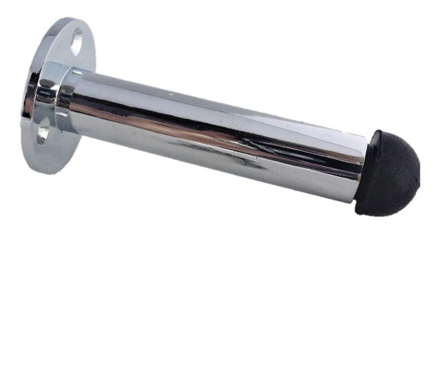Door Stop Polished Chrome Straight Long Wall Mount Skirting Board Rubber Stop D1