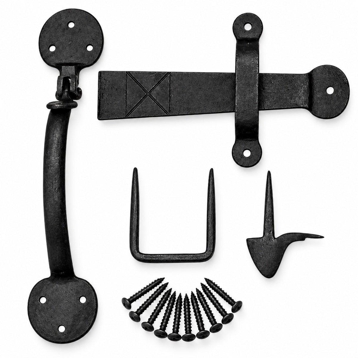 Hand Forged Thumb Bean Latch Black Beeswax product image 1