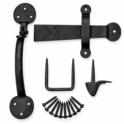 Hand Forged Thumb Bean Latch Black Beeswax product image 1