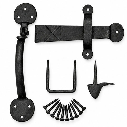 Hand Forged Thumb Bean Latch Black Beeswax product image 1